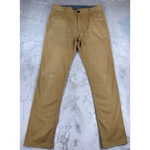 PrAna Mens Chino Organic Cotton Pants Straight‎ Fit Stretch Cotton Tan 32x31